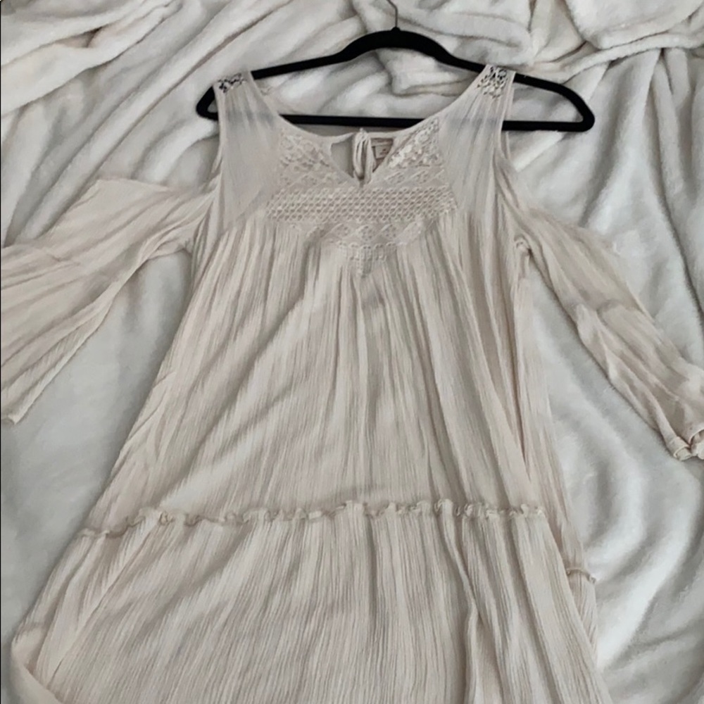 Cream cold shoulder dress - Picture 1 of 1